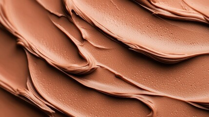 Obraz premium Creamy Chocolate Spread Texture Swirls on a Smooth Surface