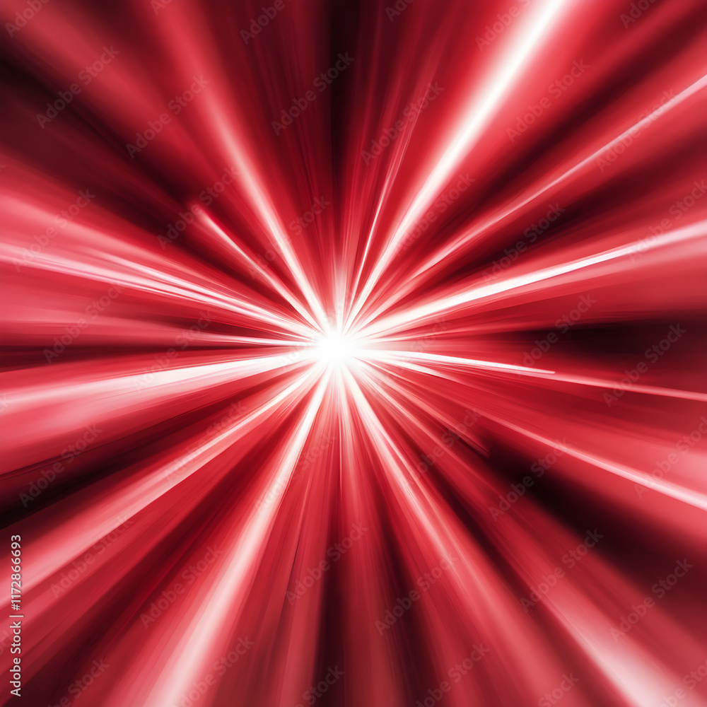 Wall mural blurred red zoom perspective background. abstract soft explosion effect. generative ai