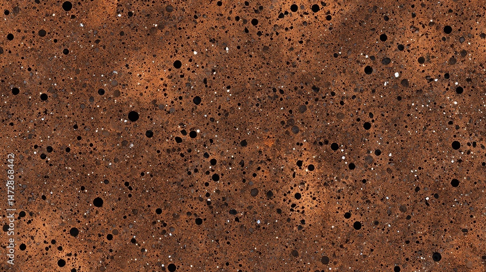 Poster abstract brown texture with colorful dots and specks in background