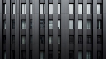 Obraz premium Modern Architectural Design of a Black Business Building Facade