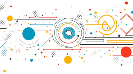 Obraz premium Colorful Geometric Abstract Design