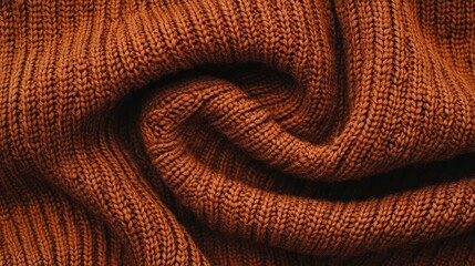 Fototapeta premium Cozy Textured Knit Fabric in Warm Earthy Tone for Backgrounds