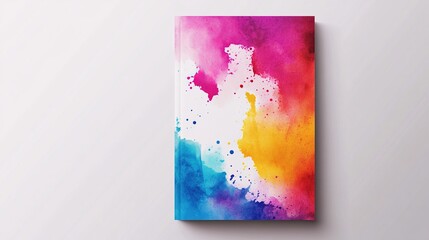 Colorful watercolor book cover design.