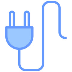 Plug Icon Line Blue Style