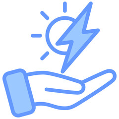 Energy Icon Line Blue Style