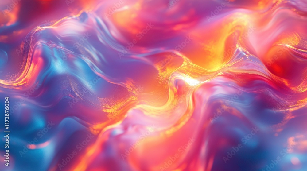Aufkleber vibrant abstract background with fluid patterns in warm and cool tones