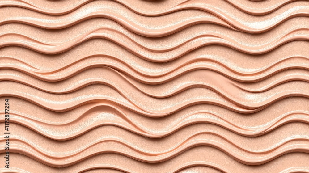 Aufkleber smooth wavy texture background in soft beige tones for design