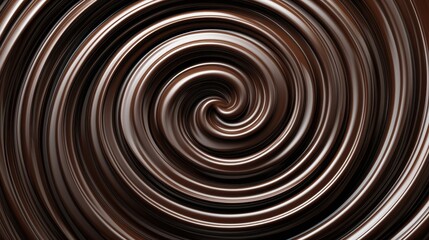 Smooth and Glossy Chocolate Swirl Texture for Culinary Art
