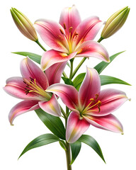 Fototapeta premium Elegant Pink Lilies Bouquet