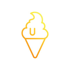 Ice Cream Cone icons set vector stock illustration