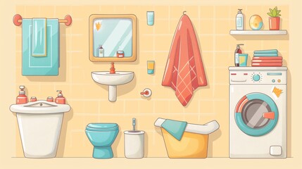 Modern Bathroom Hygiene Essentials Set in a Stylish Collection