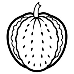 Modern Safou Fruit in Vector Style