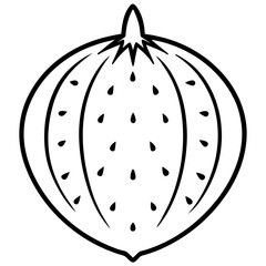 Modern Safou Fruit in Vector Style
