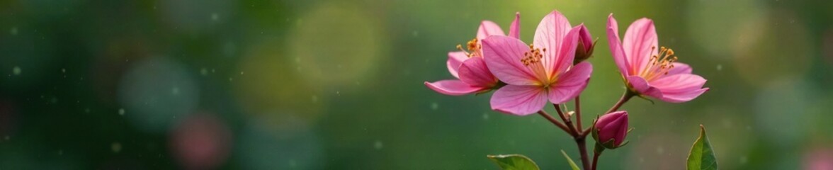 Fototapeta premium A single stem of fragrant flowers in full bloom, flowers, stems, nature