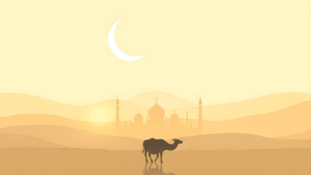 Eid al-Adha islamic background, non text. generative AI
