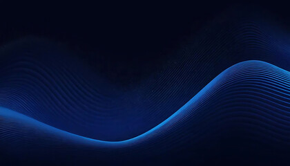 Elegant and Dynamic Abstract Design: Black Navy and Light Cobalt Blue Gradient with Neon Accents, Grainy Textures, and Wavy Diagonal Stripes