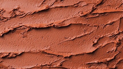 Fototapeta premium Textured Red Clay Surface with Deep Grooves and Patterns