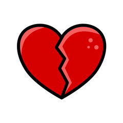 Broken heart - vector illustration