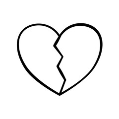 Broken heart - vector illustration
