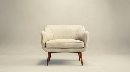 armchair outline with wooden legs