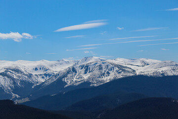 snow covered mountains