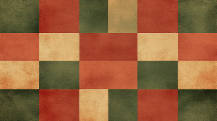 Colorful Patchwork Pattern with Rustic Tones and Textured Surface