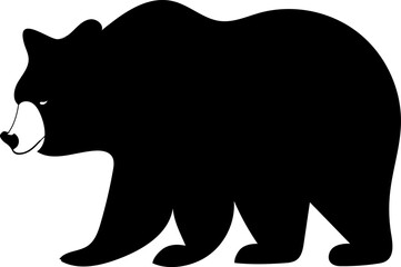 a bear silhouette vector art