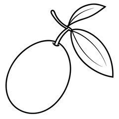 Olive black silhouette vector