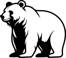 Obraz premium a bear silhouette vector art