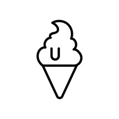 Ice Cream Cone icons set vector stock illustration