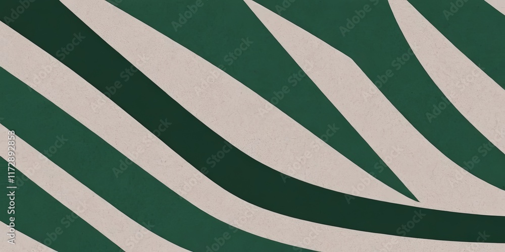 Poster a green and white striped pattern with a zebra print