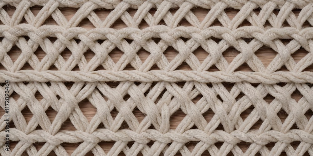 Aufkleber A close up of a white string with a pattern of knots