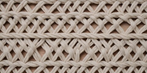 Naklejka premium A close up of a white string with a pattern of knots