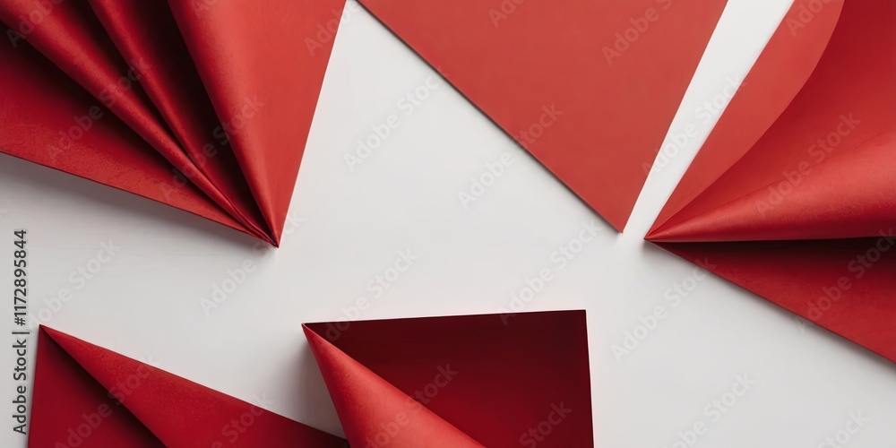Poster a red paper with a white background