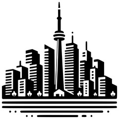 Stylized Toronto skyline 