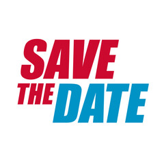 save the date text banner icon flat vector illustration logo clipart