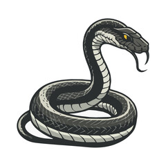 Angry snake vector illustration image