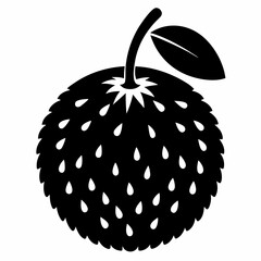 Stylized Gac Fruit Vector Graphic