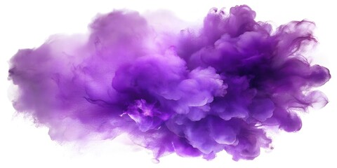 Fototapeta premium Purple explosion smoke isolated on transparent background