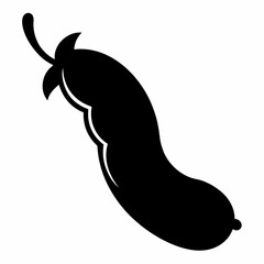 Tamarind  black silhouette vector