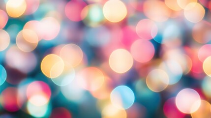 Fototapeta premium Abstract colorful bokeh background with blurred lights.