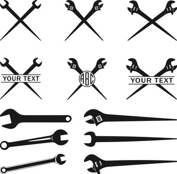 Spud Wrench Design, Ironworker, Iron Worker Vector Cameo Silhouette, Spud Wrench Symbol Sing Logo Printable Vector