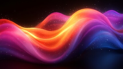 Fototapeta premium Abstract colorful glowing wave. (2)