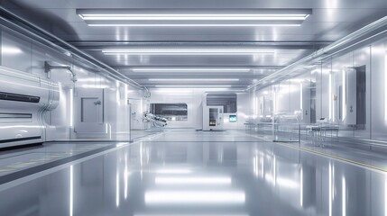 High-Tech Cleanroom Environment in Advanced Factory Space