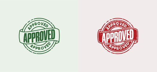 Obraz premium Vector design stamp approved vintage circle sign