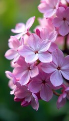 Soft pink and white lilac petals unfolding in a delicate dance, spring, garden