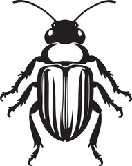 a black and white Beetle logo type silhouette design