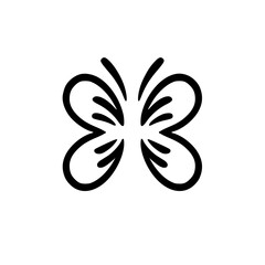 cute butterfly icon simple minimalist