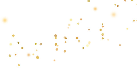 Gold shimmering glitter and lights, scatter of sparkling confetti, sequins. Festive golden decor isolated on transparent background © Helga