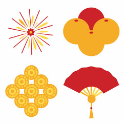 Festive Chinese New Year Decorations Vector Art